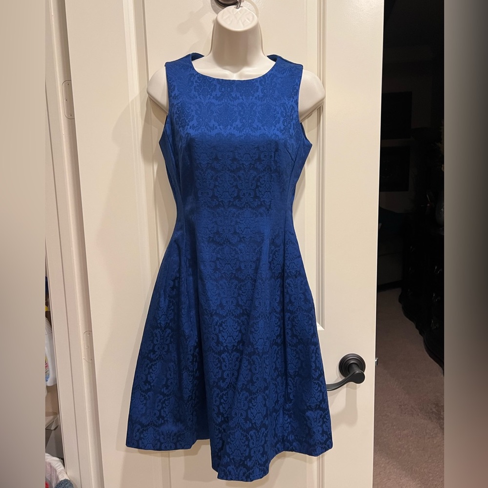 Blue Eva Mendes A-Line Dress